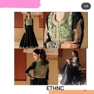 Ethnc Boutique Embroidered Pishwa With Waistcoat